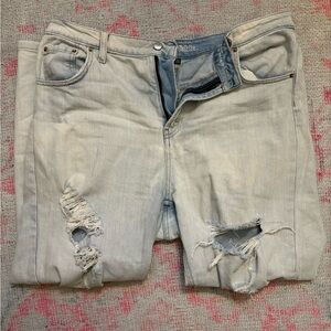 WILD FABLE light wash distressed mom jeans
